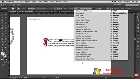 스크린 샷 Adobe Illustrator Windows 7