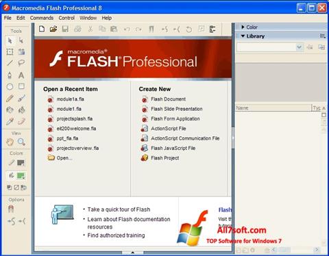 스크린 샷 Macromedia Flash Player Windows 7