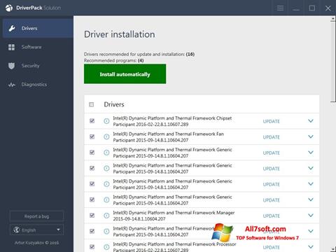 스크린 샷 DriverPack Solution Online Windows 7