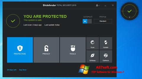 스크린 샷 Bitdefender Windows 7