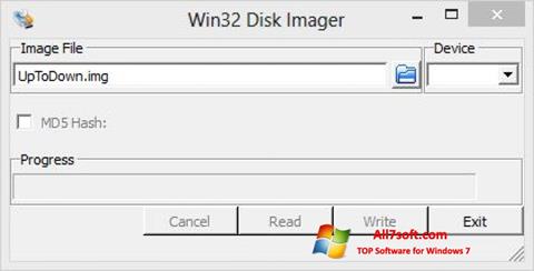 스크린 샷 Win32 Disk Imager Windows 7
