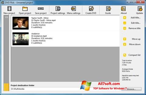 스크린 샷 DVD Flick Windows 7