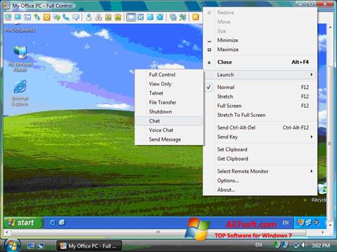스크린 샷 Radmin Windows 7