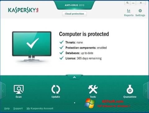 스크린 샷 Kaspersky Windows 7