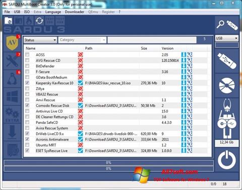 스크린 샷 SARDU Windows 7
