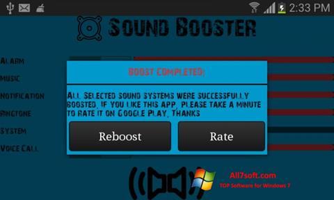 스크린 샷 Sound Booster Windows 7