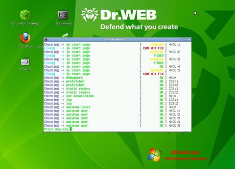 스크린 샷 Dr.Web LiveCD Windows 7