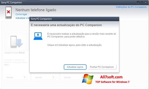 스크린 샷 Sony PC Companion Windows 7