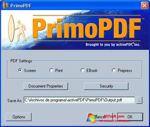 스크린 샷 PrimoPDF Windows 7