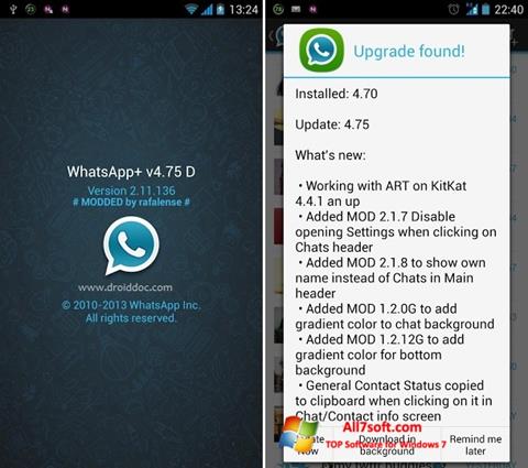 스크린 샷 WhatsApp Plus Windows 7