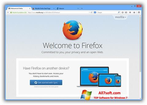 스크린 샷 Mozilla Firefox Offline Installer Windows 7