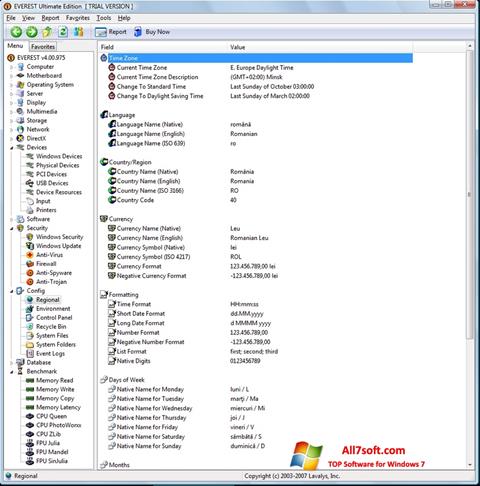 스크린 샷 EVEREST Ultimate Edition Windows 7
