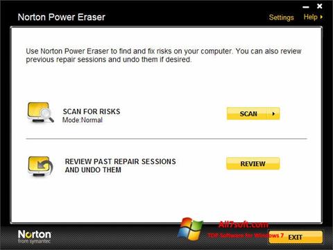 스크린 샷 Norton Power Eraser Windows 7