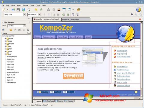 스크린 샷 KompoZer Windows 7