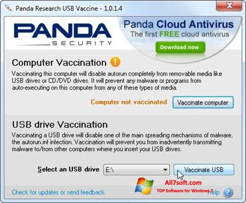 스크린 샷 Panda USB Vaccine Windows 7