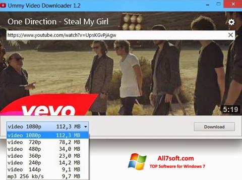 스크린 샷 Ummy Video Downloader Windows 7