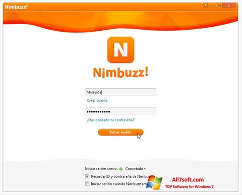 스크린 샷 Nimbuzz Windows 7