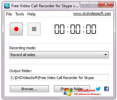 스크린 샷 Free Video Call Recorder for Skype Windows 7
