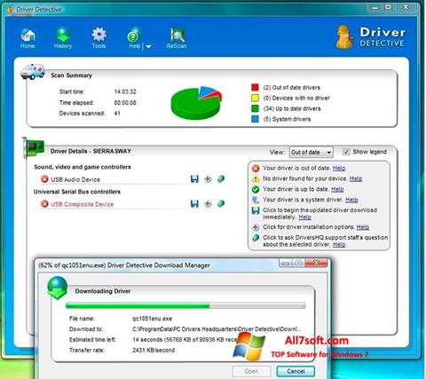 스크린 샷 Driver Detective Windows 7