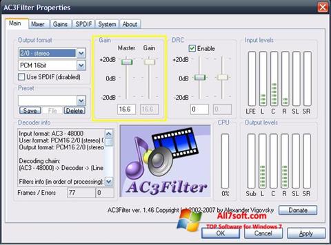 스크린 샷 AC3Filter Windows 7