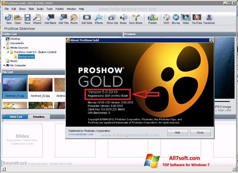 스크린 샷 ProShow Gold Windows 7