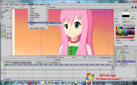 스크린 샷 Anime Studio Windows 7
