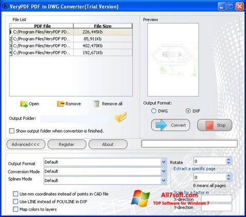 스크린 샷 PDF to DWG Converter Windows 7
