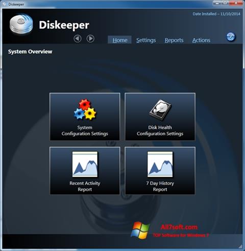 스크린 샷 Diskeeper Windows 7