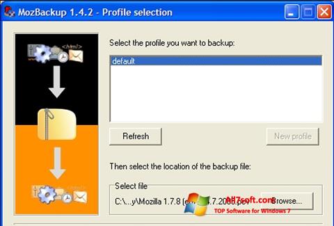 스크린 샷 MozBackup Windows 7