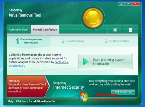 스크린 샷 Kaspersky Virus Removal Tool Windows 7