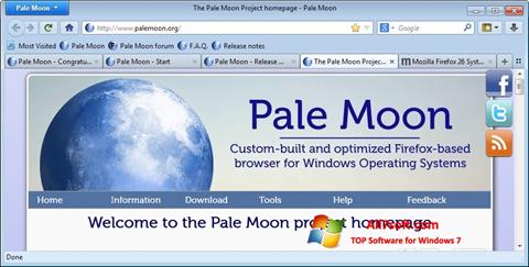 스크린 샷 Pale Moon Windows 7