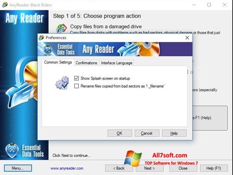 스크린 샷 AnyReader Windows 7