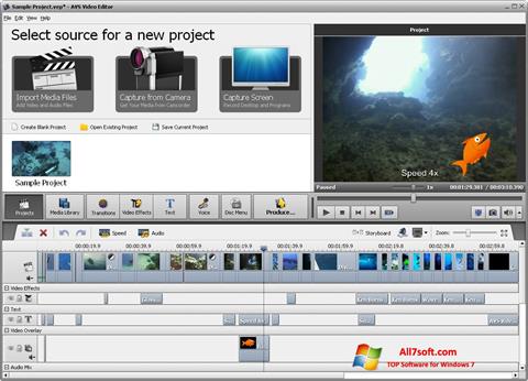 스크린 샷 AVS Video Editor Windows 7