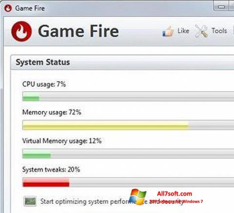 스크린 샷 Game Fire Windows 7