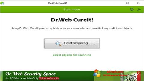 스크린 샷 Dr.Web CureIt Windows 7
