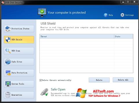 스크린 샷 USB Disk Security Windows 7