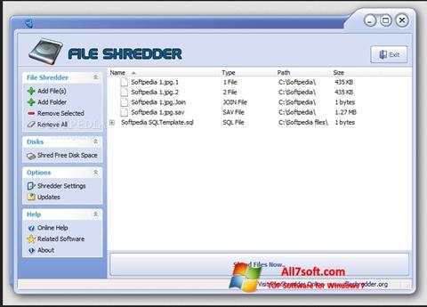 스크린 샷 File Shredder Windows 7