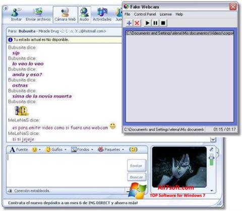 스크린 샷 Fake Webcam Windows 7