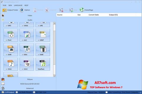 스크린 샷 Format Factory Windows 7
