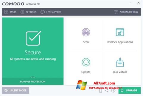스크린 샷 Comodo Antivirus Windows 7